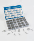 Heavy Duty 420 Piece HanOaki Compression Springs Assortment Kit In Various Sizes Made From Tough 304 Stainless Steel Brass For Hot DIY Repairs And Industrial HVAC Control Systems Today. 390-piece 304 stainless steel compression springs assortment kit in organizer box