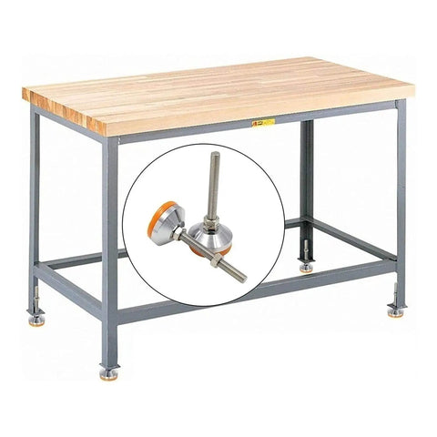 No Fuss Heavy Duty Carbon Steel Leveling Feet For Straighteners Built Tough Adjustable Support Legs Quick Threaded Lift Rock Solid Orange Base Tool Stand with robust steel frame and adjustable leveling feet.