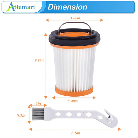 4 Pack Wandvac Filter Replacements for Shark ION W1 S87 Cordless Handheld Vacuum WV200 WV201 WV205 WV220 WV221 WV250 WV251 UV200CCO Replacement Kit XHFWV200 Premium Quality