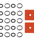 Badass 3/8 Inch Impact Socket Retaining Ring And O Ring Kit With Anvil Pry Lever For Mean Electric Pneumatic Wrenches 10 Set Replacement Grip Caps with black retainers and rubber O-rings
