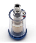 Slick Drop In Quarter Inch Airbrush Water And Oil Separator Inline Hose Filter Moisture Trap for Compressor. Clear plastic design.