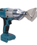 TOPINCN Cordless Metal Shears Electric Scissors with 360 Rotating Head, durable stainless steel blades for cutting.