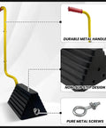Heavy Duty Rubber Wheel Chocks With Handle Set Of 2 For Trucks RVs Trailers And Campers All Weather Anti Slip Wheel Stopper