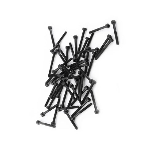M3 Hex Socket Head Cap Screws 30mm Grade 12.9 Alloy Steel Partial Thread Allen Bolts 50 Pack view from above
