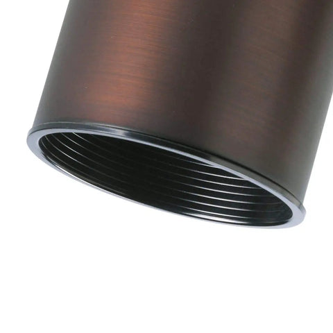 Close-up of One-Light Roundback Track Lighting Fixture base in Urban Bronze Finish, showing circular edge detail.