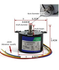High Torque Permanent Magnet Synchronous Motor 220V AC With Speed Reducer Controllable Positive And Negative Inversion 10 RPM