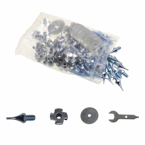 32-Piece Epoxy Spiked Shoes Replacement Spikes Kit With Nuts And Washers For Epoxy Flooring And Resinous Coatings Sharp Traction Spikes