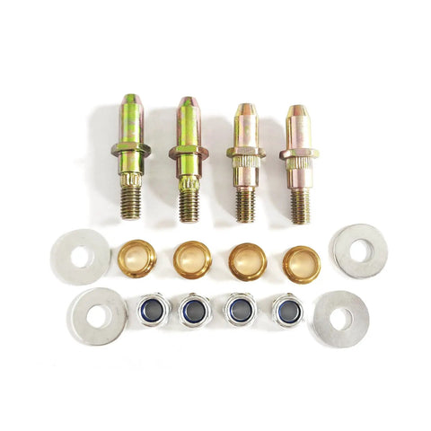 Door Hinge Pin And Bushing Repair Kit For 1999 2000 2001 2002 2003 2004 2005 2006 2007 Chevy Silverado GMC Sierra SUVs Includes 4 Zinc Plated Hinge Pins 4 Bushings 4 Washers 4 Locking Nuts For Easy Door Alignment