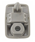 Gray sun visor holder clip for Elantra 2011-2023, durable ABS, exact fit bracket support visible against white background.