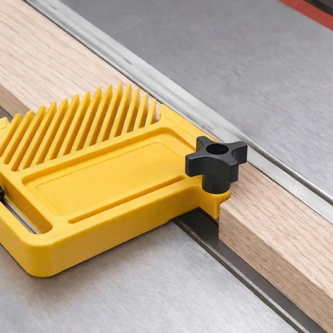 Top Shelf Four Point Grip Knobs With Standard One Quarter Twenty Thread Pattern For Quick Machine Tool Mounting Durable Painted Finish Heavy Duty Five Pack No Sweat Setup Built Like A Tank on a woodworking tool.