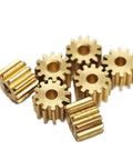 Bevel Gear Set Pack Of Five Brass Gears 0.5 Module 10 Teeth Pinion with visible bore sizes and tight fit design