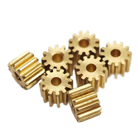 Bevel Gear Set Pack Of Five Brass Gears 0.5 Module 10 Teeth Pinion with visible bore sizes and tight fit design