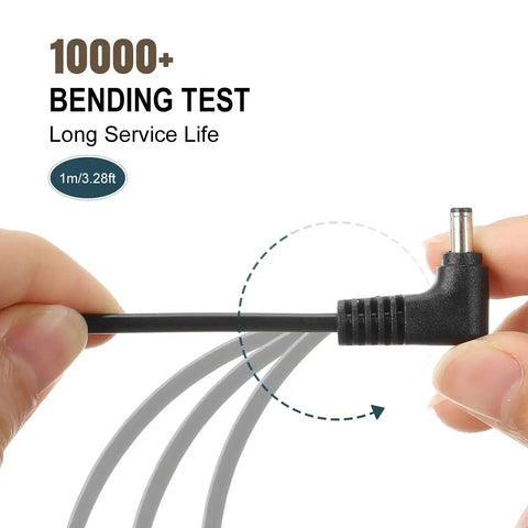Showing Power Cord For Cobra Radar Detectors USB Charger Cable Replacement 1m, durability test label in background
