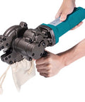 Heavy Duty 800 Watt Portable Rebar Cutter Handheld Cold Saw For Steel Pipe Cutting Machine held in a hand, showing its compact design.