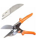 Multi Angle Miter Cutter With Spare Blade Handy Scissors Multipurpose Tool with orange handles and stainless steel blades