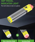 Photoelectric Proximity Sensor With Laser Detection, IP65 Waterproof, Normally Open NPN NO, 360 Degree Status Indicator