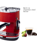 Straight Up Fresh Brewing Semi Automatic Espresso Machine With Swivel Milk Frother High Capacity Removable Tank And No Drama Press Controls For Everyday Use, red espresso maker with stainless steel boiler and coffee cup