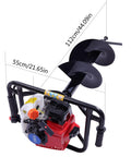 Workhorse Gas Powered Post Hole Digger For Fence Posts And Tree Planting With 63cc Two Stroke Engine, 12 inch drill bit