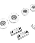 Heavy Duty 3 Layer Shoe Cabinet Bracket Kit With Steel Black Drawer Hinges And Mounting Hardware For Flippin Drawers In Home Kitchen Or Living Room Easy Install showing screws and metal components