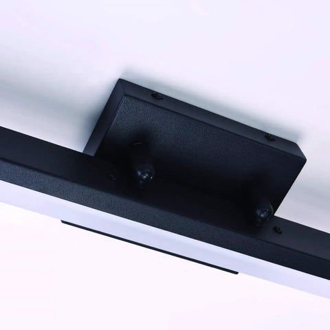 Mounting view of 24 Inch Modern LED Vanity Light For Bathroom In Black Painted Finish Dimmable 24W Cold White 5000K 1680 Lumens