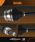 Premium Sturdy Pair Of Front Cv Drive Axle Shafts For Honda Civic 2006 To 2015 1.8L Engine Automatic close-up detail view