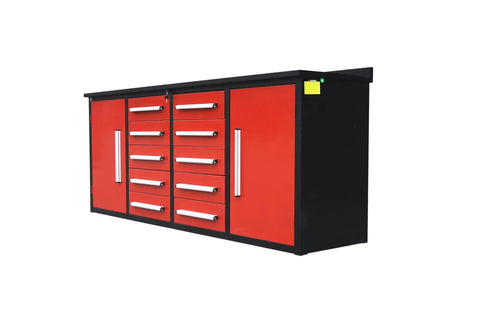 Hella Spacious Heavy Duty Steel Tool Cabinet With 10 Locking Drawers And Secured Storage Bins For Total Garage Clutter Control And Weekend Warrior Workshop Setup