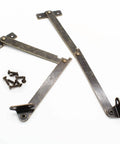 Two Pack Brass Lid Support Hinges With Mounting Screws For Furniture Wooden Boxes Jewelry Cases Chests Cabinets Cupboards