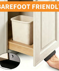 Under Cabinet Foot Pull Toe Opener for Hands Free Kitchen Trash Cabinet Drawer 4.3 Inch Matte Black With Adhesive And Screws Easy