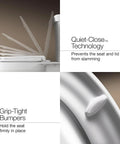8 Piece Toilet Seat Bumper Replacement Kit For Kohler Lids Quiet Close Rubber Bumpers technology and grip-tight feature