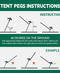 Instructions for using Twenty Pack 8 Inch Screw In Tent Stakes With Beefy Hex Heads Heavy Duty Stainless Steel Ground Anchors.