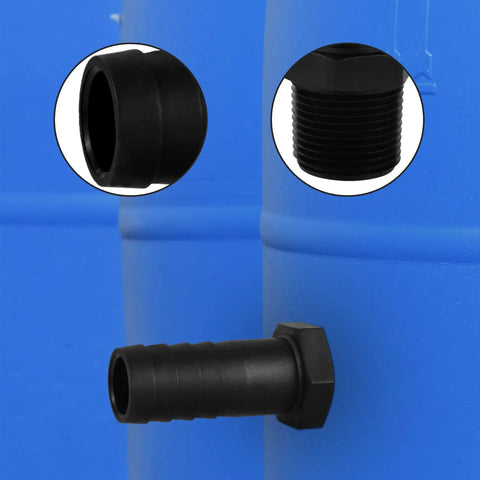 Two Pack 1 Inch PVC Bulkhead Fittings With Rubber Seals And Lock Nuts, Durable Water Tank Connector Adapters