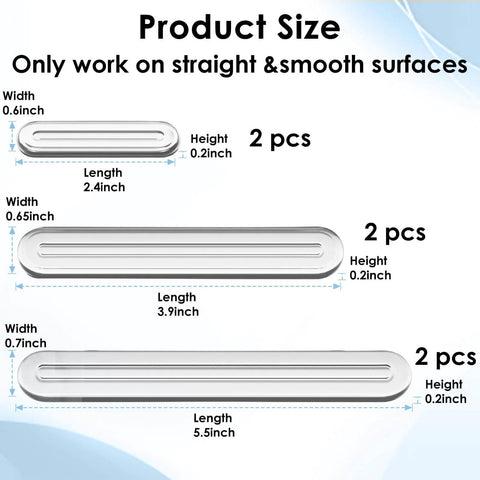 Clear Wall Protectors 6 Pack For Furniture Fridge Door Stopper With Strong Adhesive Backing Bumper Guards showing size details