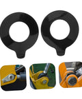 Heavy Duty Excavator Pin Shim Kit 2 Pcs Round Rubber Washers For Noise Dampening And Vibration Reduction Protective Gear For Machinery Compatible With Excavator Boom Bushing black rubber washers