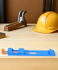 Grab These 2pcs Adjustable Wood Cutting Positioning Clamps For Your Circular Saw Rail on a wooden work surface.