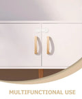 Kid Proof Cabinet And Drawer Locks 10 Pack ABS Latches installed on a white cabinet door with adhesive transparent design.