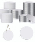 Stacks of 4.2 Inch Round Sublimation Aluminum Sheets 0.01 Inch Thick Blank Metal Panels For Pictures And Signs, pack options