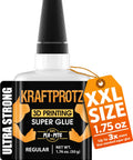 Ultra Fast Dry 3D Printer Glue For PLA, ABS, PETG, TPU, Nylon And ASA, Clear Capillary Action Adhesive, Ultra Thin Formula, 1.76 Oz XXL