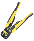 Jauarta 5-In-1 Automatic Wire Stripper Tool for Electricians Heavy Duty Crimper Cutter And Peeler Pliers with yellow rubber grip.