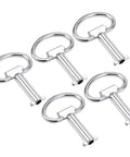 5 Pack Zinc Alloy Safety Keys For Electrical Cabinets And Water Meter Boxes 5mm Hole 54x40mm Nickel Plated Durable Pro Grade
