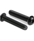 Two Five Sixteenths By Two Inch Button Head Socket Cap Bolts Ten Pack Grade 304 Stainless Steel Black Oxide Finish.