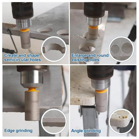 Diamond Milling Finger Bits 15mm Dry Core Drill Bit for Porcelain Ceramic Granite Marble Enlarge Holes with Hex Shank