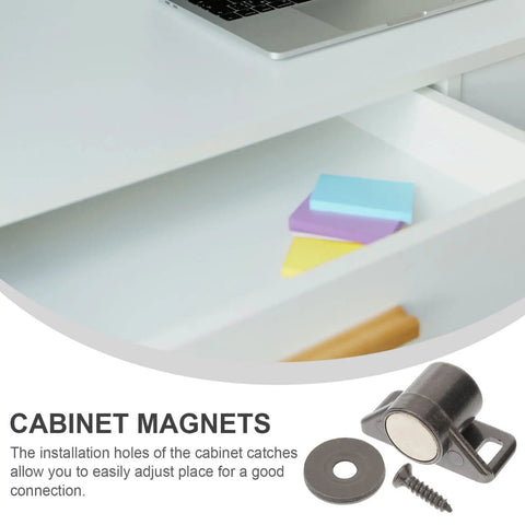 Magnetic Cabinet Door Catches 4 Pack Heavy Duty Drawer Push Latches for Closets Wardrobes Cupboards Zinc Alloy Build
