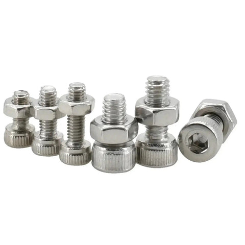 All In One M2 To M6 Machine Screw Set With 304 Stainless Hex Socket Bolts Nuts Washers And Gaskets Metric Thread Hardware Kit Packed With 120Pcs M5 Pack For DIY Projects And Repairs, stainless bolts and nuts