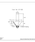 Technical diagram showing dimensions of Half Inch Shank Multi Radius Router Bit With Three Bearing Kit Cutting Diameter One And Three Quarter Inches Cutting Height Seven Eighths Inch Carbide Tip Built Tough Pro Grade Heavy Duty For Handheld Or Table Mounted Wood Router