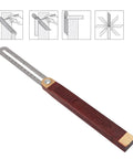 Heavy Duty T Bevel Gauge Angle Finder With Smooth Rosewood Handle And Precise Stainless Steel Ruler For Woodworking And Diy Tasks That Honestly Nail Every Cut No Sweat, showing the gauge with ruler.