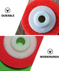 Close-up of Nylon Grinding Wheels Set for Power Grinders, highlighting red abrasive surface and durable design for metalworking.