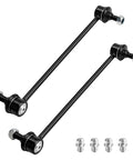 Two Pack Beefed Up Front Stabilizer Sway Bar End Links Replacement For Hyundai And Kia Durable Front Suspension Upgrade Fits Elantra Elantra GT Elantra Coupe Tucson Accent Veloster 2012-2022 black steel sway bar links with nuts