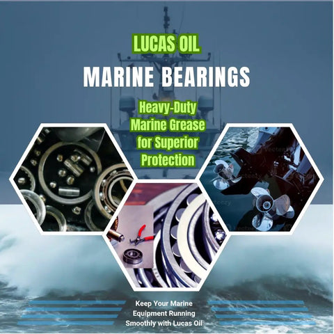 Heavy Duty Lithium Complex Marine Grease For Boat Trailers Bearings And Steering Systems Saltwater Ready Built For Boat Life Wont Wash Out High Load Protection In Wet Humid Marine Environments image showing marine bearings and grease in use