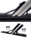 Eight Corner Bracket Set for 20 Series Aluminum Extrusion with 45 and 135 degree brackets, screws, and T nuts, side view