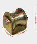 Heavy Duty U Type Groove Wheel Gate Roller With Bracket For Sliding Barn Doors, 45 Steel Track Wheel With Double Bearings visible
